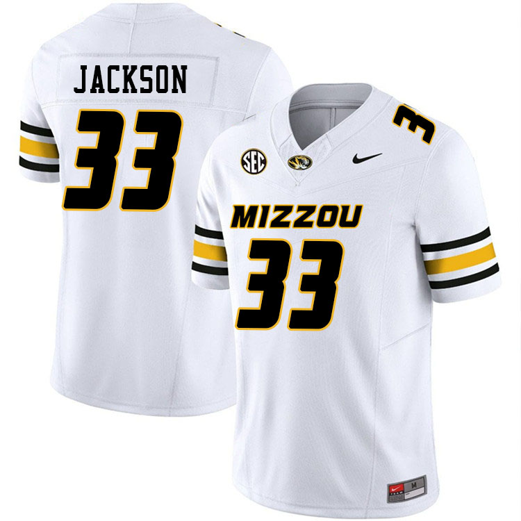 Men #33 Bryce Jackson Missouri Tigers College Football Jerseys Stitched-White